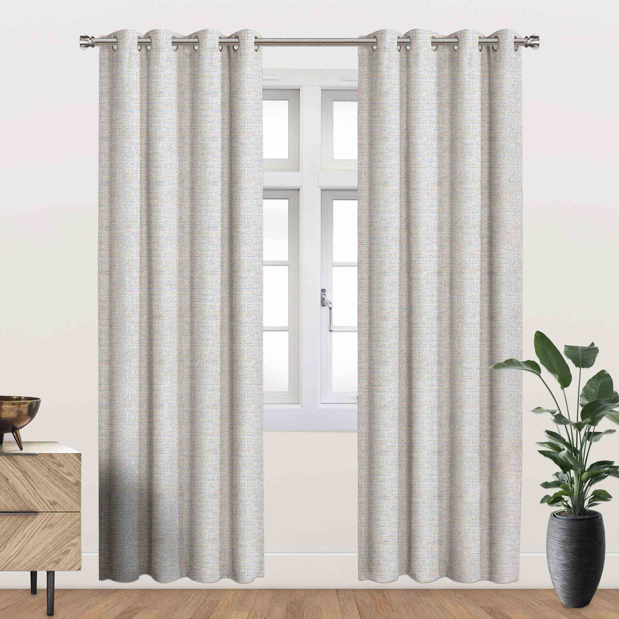 Abbot Energy Saving Blackout Grommet Panel - Silver 52"x84"