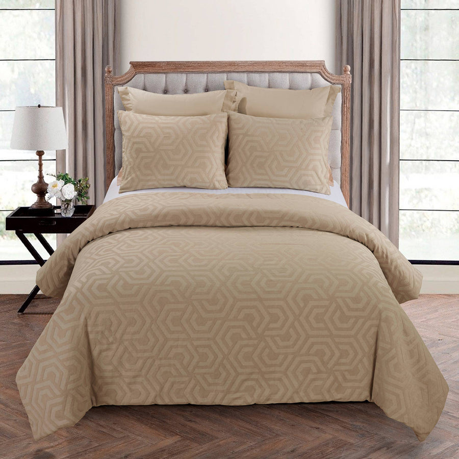 Seville King 3pc Comforter Set - Sand