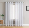 Victoria Semi-Sheer 2-set Grommet Curtain Panels - White, 54" x 95"