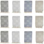 Chevron Patterned Cotton Throw Blanket - 50 x 70